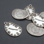 Přívěsek – kovové komponenty pro šperky 'Hodinky', průměr 17×28 mm ± balení 20 g 6 ks (+ -)