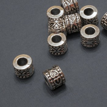 Pandora korálek – kovová součást Pandora, průměr 9×7,5 mm, otvor 4,6 mm, balení 20 g, 10 ks (±)