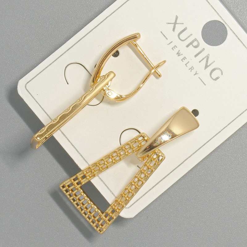 Náušnice Xuping, průměr 15 × 23 mm, délka 34 mm, pozlacení 18K