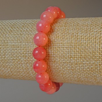 Náramek z přírodního turmalínu, hladké kuličky, průměr 10 mm, délka 18 cm (elastický)