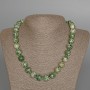Náhrdelník z mechového achátu (umělý) hladké kuličky, průměr 13 mm, délka 51 cm
