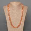 Náhrdelník z tonovaného růžového křemene, drobné korálky, průměr 8×4 mm, délka 57–62 cm