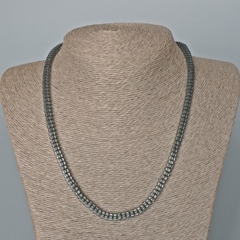 Náhrdelník Hematit Květ, průměr 6×3 mm, délka 50 cm