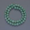 Korálky z amazonitu, přírodní kámen, hladké kuličky, průměr 8,5 mm, délka 38 cm, navlečené na niti