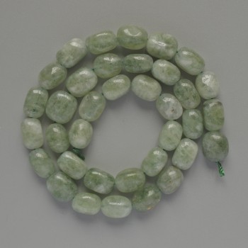 Korálky jadeitu, fasetované, přírodní kámen, průměr 7×11 mm, délka 38 cm, na niti