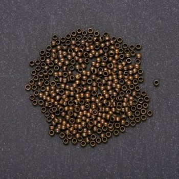 Krimpovací fixátory «zahipy», průměr 2,5 mm, barva kovu «bronzová» 200 g