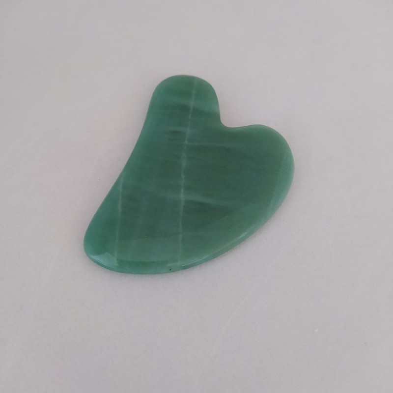 Guasha masážní škrabka z nefritu 6×8 cm