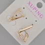 Náušnice Xuping s bílými štrasami, průměr 19×15 mm ± pozlacené 18K