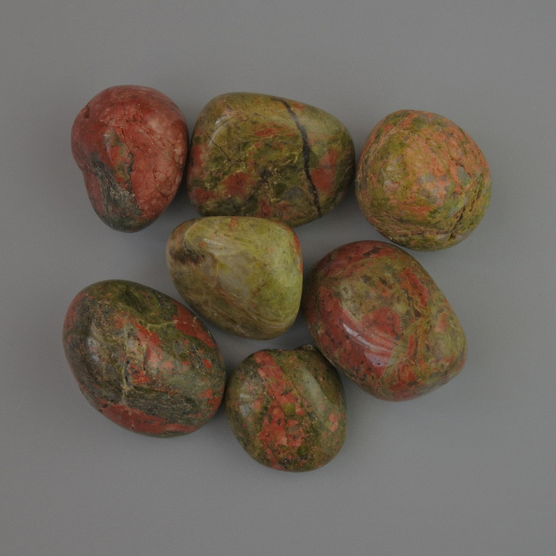 Suvenýrový přírodní kámen Jaspis heliotrop, hlazený kámen, průměr 22×19 mm (+-), balení 100 g