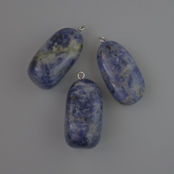 Přívěšek ze sodalitu z přírodního kamene, průměr 35×17 mm