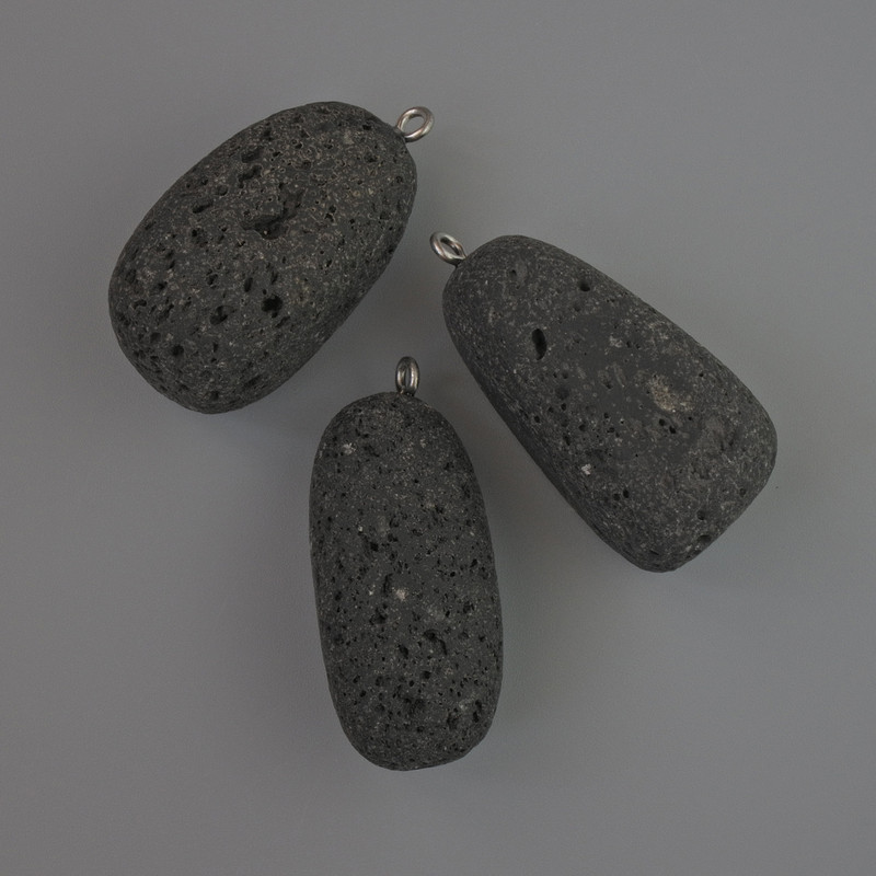 Přívěšek z lávy, průměr 38×18 mm+