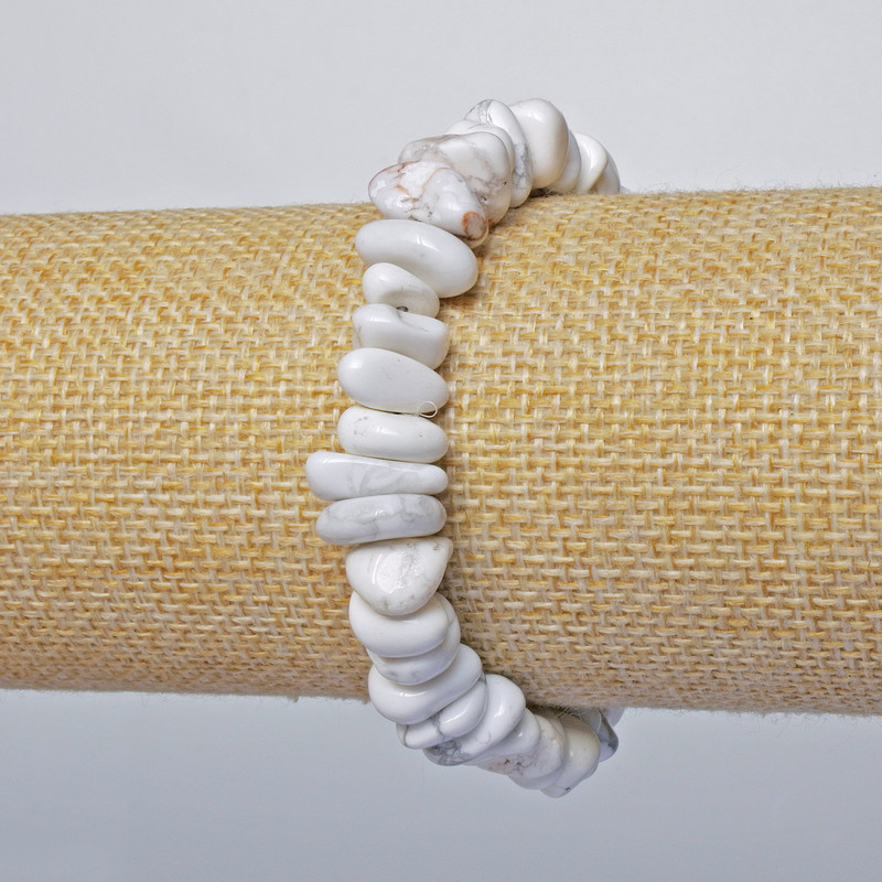 Náramek z chalcedonu, galetové korálky, průměr 12×5 mm, délka 18 cm (elastický)