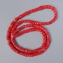 Korálové korálky z přírodního korálu, facetované, průměr 12×8 mm, délka cca 110 cm, navlečené na vlascové šňůře