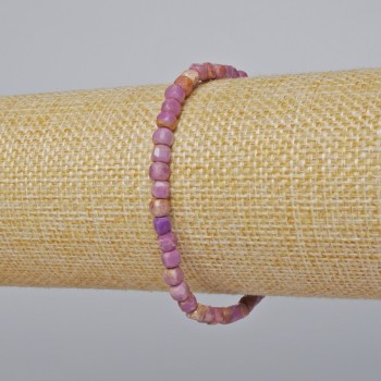 Náramek z fosfosideritu – broušené kubíky 4 mm, délka 18 cm (elastický)