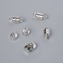 Magnetické zapínání, průměr 12×6 mm, stříbrná barva kovu, 1 ks