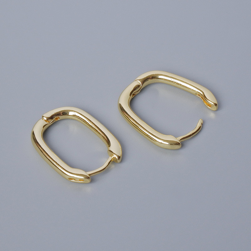 Háčky Congo pro náušnice zlaté barvy kovu 18×14×2 mm pár