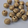 Bronzové korálky-vložky, průměr 7 mm, průměr dírky 1,7 mm, balení 16 ks ± bronzová barva kovu
