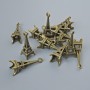 Přívěšek z furnitury «Věž Eiffelova», průměr 20×9 mm, průměr dírky 1,5 mm, balení 15 ks ± bronzová barva kovu
