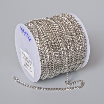Navíjecí řetízek pro bižuterii, tloušťka 2,8 mm, délka 18 m, nerezová ocel