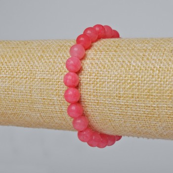 Náramek z turmalínu (syntetický) – hladké kuličky, průměr 8 mm, délka 18 cm (elastický)