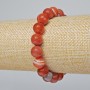 Náramek z Achátu, přírodní kámen, hladké korálky o průměru 10 mm ±, délka 18 cm ± (elastický)
