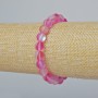 Náramek z opálového skla, hladká kulička, malinový matný chameleon, průměr 8 mm, délka 18 cm, elastický