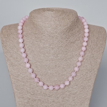 Náhrdelník Kunzit (umělý) broušená kulička, průměr 8 mm, délka 45–48 cm