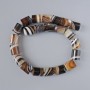 Korálky z hnědého agátu cylindrické, průměr 15×18 mm, délka 39 cm, na niti