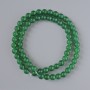 Korálky z chrysoprasu – přírodní kámen, hladké kuličky, průměr 6 mm ±, délka cca 38 cm ±, navlečené na niti