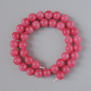 Korálky z turmalínu, přírodní kámen, hladké kuličky, průměr 10 mm, délka 38 cm, na niti