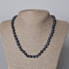 Намисто Чорні річкові перли, діаметр 8, 5х7мм+-, довжина 44-45см+