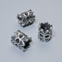 Korálka-vložka, rozměr 10×9 mm, otvor 5 mm, stříbrná barva kovu, 1 ks
