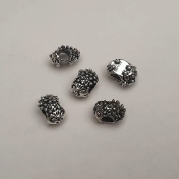 Korálek «Ježek», průměr 12,5×9,5 mm, díra 4,5 mm, balení 20 g, 9 ks +