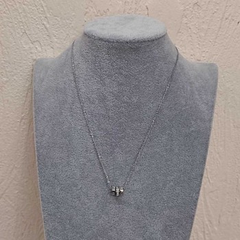 Přívěsek s třemi kroužky, průměr 7 mm, délka 41–45 cm, tloušťka 1,35 mm, stříbrný kov