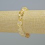 Náramek z přírodního citrínu, facetované korálky, průměr 10×12 mm ± (elastická šňůra), délka 18 cm+
