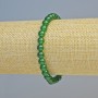 Náramek z chrysoprasu, přírodní kámen, hladká korálka, průměr cca 6 mm, elastický, délka 18 cm