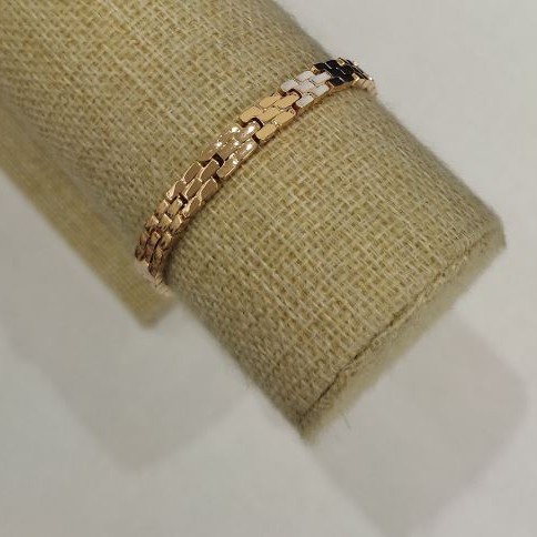 Náramek Xuping pozlacený 18K, délka 19 cm, tloušťka 6 mm