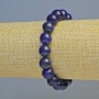 Náramek z přírodního lapisu lazuli, hladká korálka, průměr 10 mm ± (elastická šňůra), délka 18 cm+