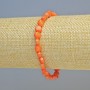 Náramek z oranžového korálu – mince, rozměr 6×3 mm, délka 18 cm (elastický)