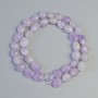 Fasetované korálky levandulového ametystu, přírodní kámen, průměr 8 mm nebo 5×10 mm, délka 39 cm+- na niti