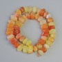 Korálky Botswanského achátu oranžové, přírodní kámen, facettované rondelové korálky, průměr 11×7,5 mm, délka cca 38 cm, na niti