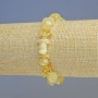 Náramek z přírodního citrínu, drobné kousky kamene, průměr 8×4 mm ± (elastický), délka 18 cm+