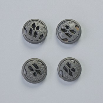 Hematitový korálek, matná černá barva, průměr 12×4,5 mm, +- (4 ks)