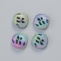 Korálek hematit, barva: matný chameleon, průměr 12×4,5 mm ± (4 ks)