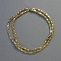 Korálky z hematitu zlaté, oválné obdélníkové, průměr 3×5 mm, délka cca 41 cm, řetízek