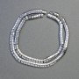 Korálky hematitu ve tvaru hadího hada, zig-zag, barva stříbrná, průměr 5×4×3 mm, délka cca 41 cm, navlečené