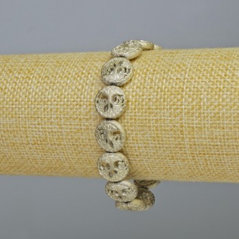 Náramek z hematitu „Strom“ matně stříbrná barva, délka 18 cm ± (elastický)