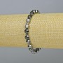 Náramek z hematitu ve tvaru činky, černé barvy, průměr 15×6 mm, délka 18 cm ± (elastický)