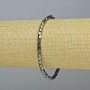Náramek z hematitu se šestiúhelníkovým tvarem zig-zagu, černá barva, průměr 3,5 × 3,5 mm, délka 18 cm ± (streč)