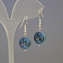 Náušnice z hematitu «Strom» modré, průměr 12×4 mm, délka 3,2 cm